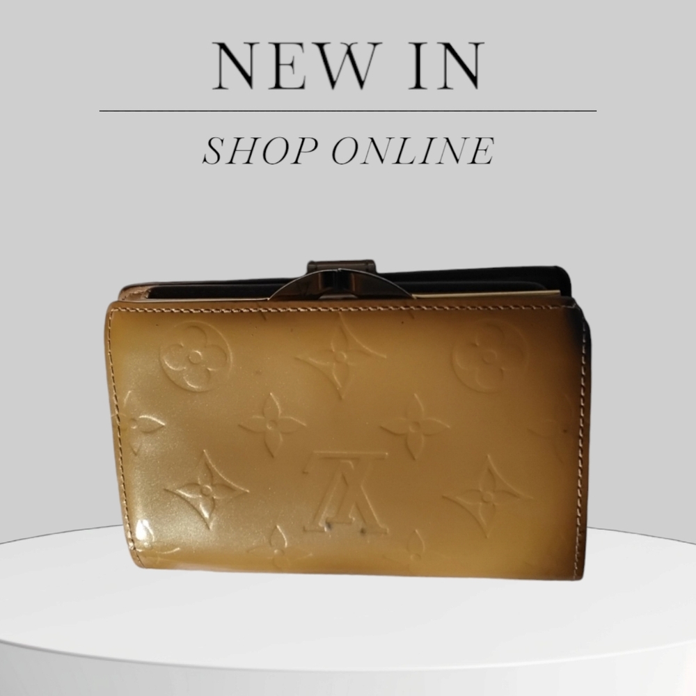 Louis Vuitton Vernis LEATHER Monogram Gold/Yellow C.O. Tiny ink marks GUC - Picture 3 of 13